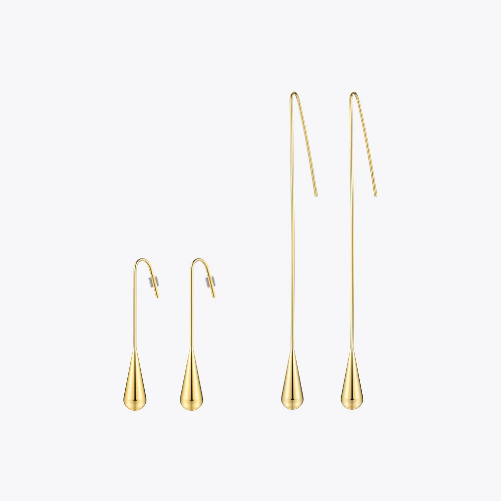 Enfashion Water Drop Shape Dangle Earrings Gold color Earings Drop Earrings For Women Long Earring Fashion Jewelry brinco