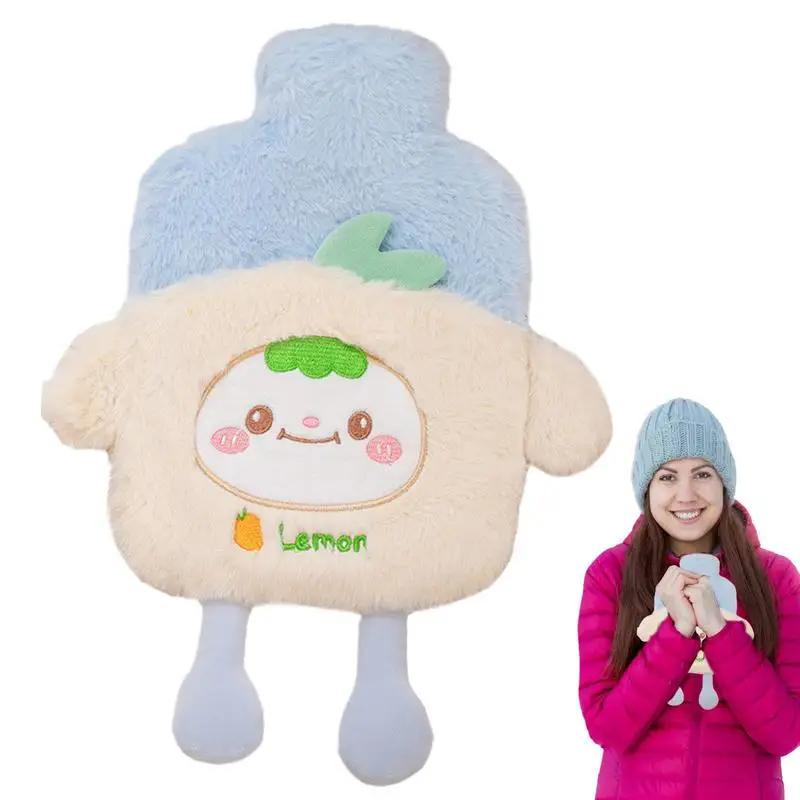 

Hot Water Bag Plush Cute Cartoon Plush Hot Water Bottle Safe Hand Feet Warmer Winter Warming Bag For Home Outdoors