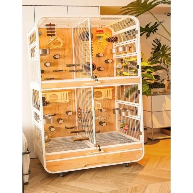

Large Luxury Solid Wood Bird Cage Suitable for Multiple Birds