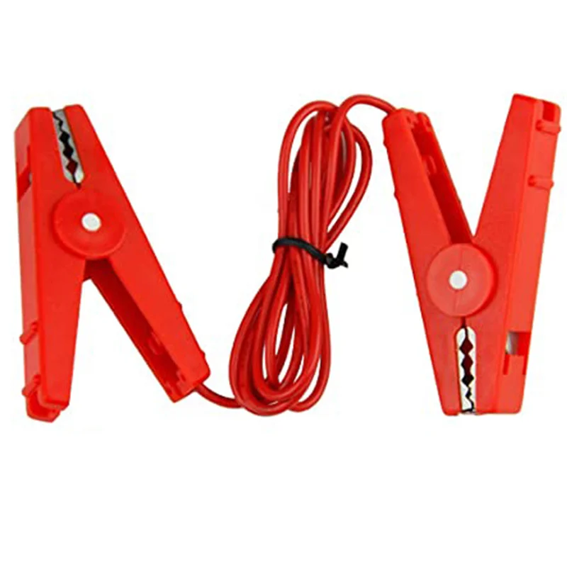 80CM Farmily Jumper Leads Wire Replacements for Portable Electric Fence Polywire Connector Electric Fence Connection Red Color