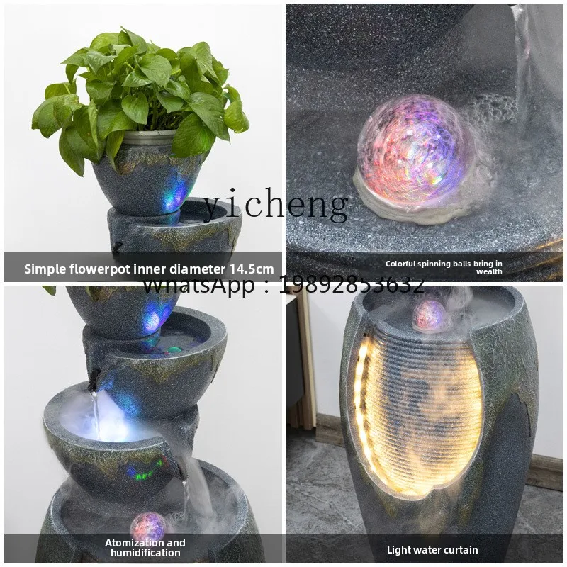 BB  Decoration Circulating Water Decoration Rockery Fountain Water Landscape Humidifier Landscaping