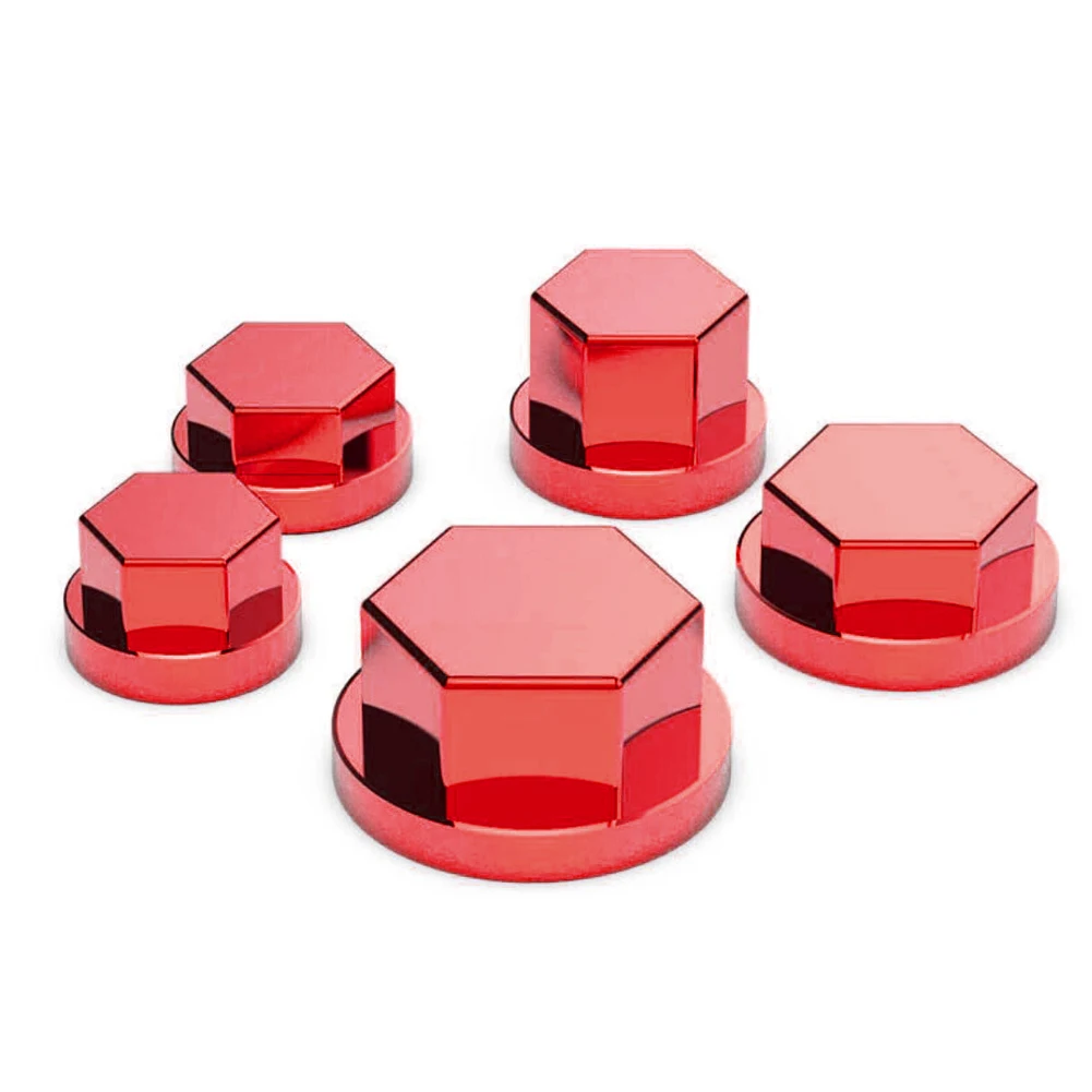 New 30pcs/Set Red Universal Motorcycle Screw Nut Caps Motorbike Bolt Cover Decoration Fit for Yamaha Honda Kawasaki view 3