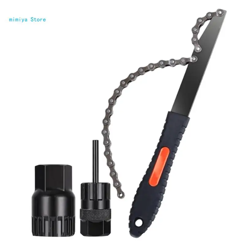 

pipi Bikes Chain Tool Cassettes Removal Tool Sprocket Removers Chain Whip Cassettes Lockring Removal Tool with Guide Pin