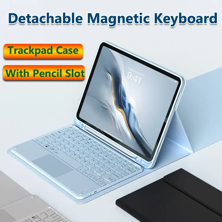 

Новый чехол для Samsung Galaxy Tab S10 FE Plus 13,1 дюйма 2025 S10 S9 FE Plus 12,4 дюйма S8 S7 fe 11 A9 Plus + S6 Lite с трекпад-клавиатурой