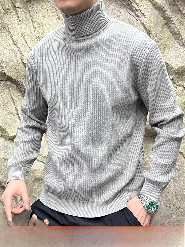 

Мягкий однотонный вязаный свитер для мужчин, модный, универсальный, осенне-зимний, Новое поступление, приятное для кожи, полиэфирное волокно