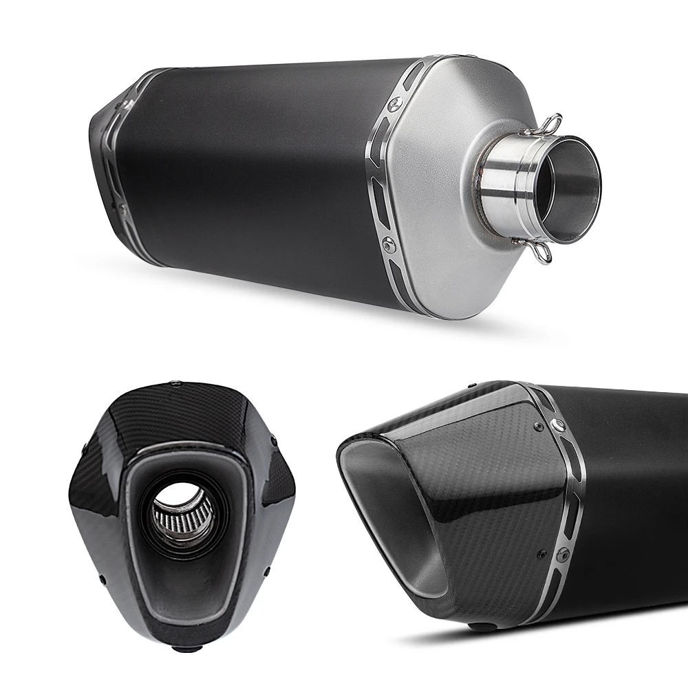 Escorregar para tmax530 tmax 500 2008-2016 sistema completo de escape da motocicleta modificado tubo de ligação frontal com hf carbono yoshimura silenciador