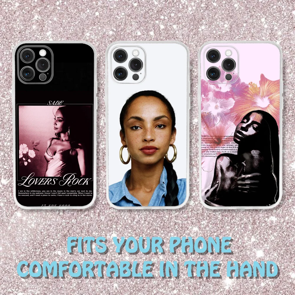

Singer S-SadeS A-Adu Phone Case For iPhone 16,15,14,13,12,11 Pro,Max,Plus,X,XS,XR,SE,Mini Transparent Silicone Soft
