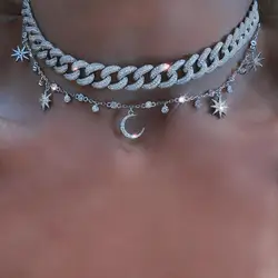 2025 High Quality Geometric Star Starburst Charm European Choker Necklaces For Women Fashion European Party Jewelry Wholesale