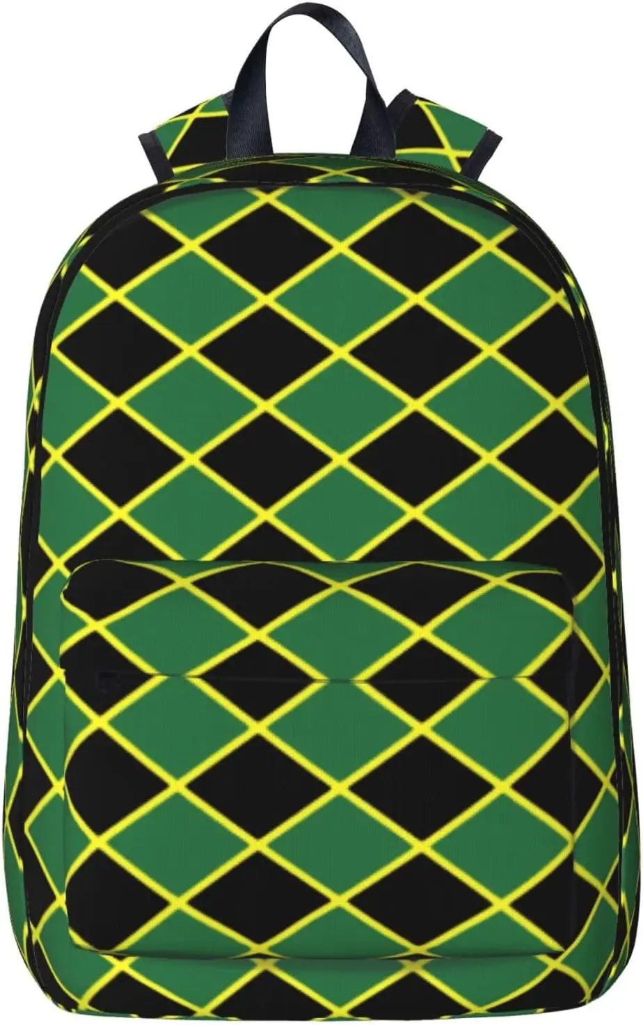 

Stripe Caribbean Island Jamaican Flag Lightweight Backpack Casual Daypack Women Men Travel Bag