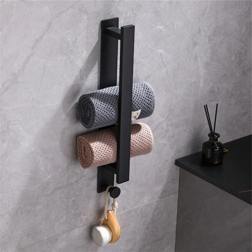 Bathroom Towel Bar Hand Towel Holder Self Adhesive Bath Towel Rack No Drilling Required for Kitchen Bathroom Living Room Toilet