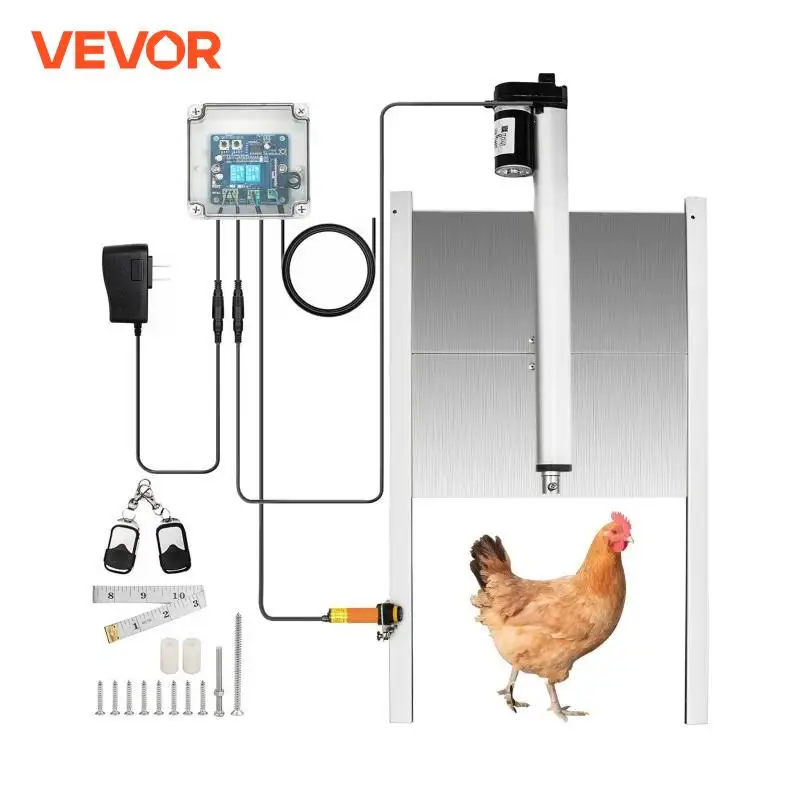 VEVOR Chicken Coop Door Opener Light Sensor Induction Infrared Automatic Chicken Cage Door Opener Controller IP44 US/AU/EU Plug