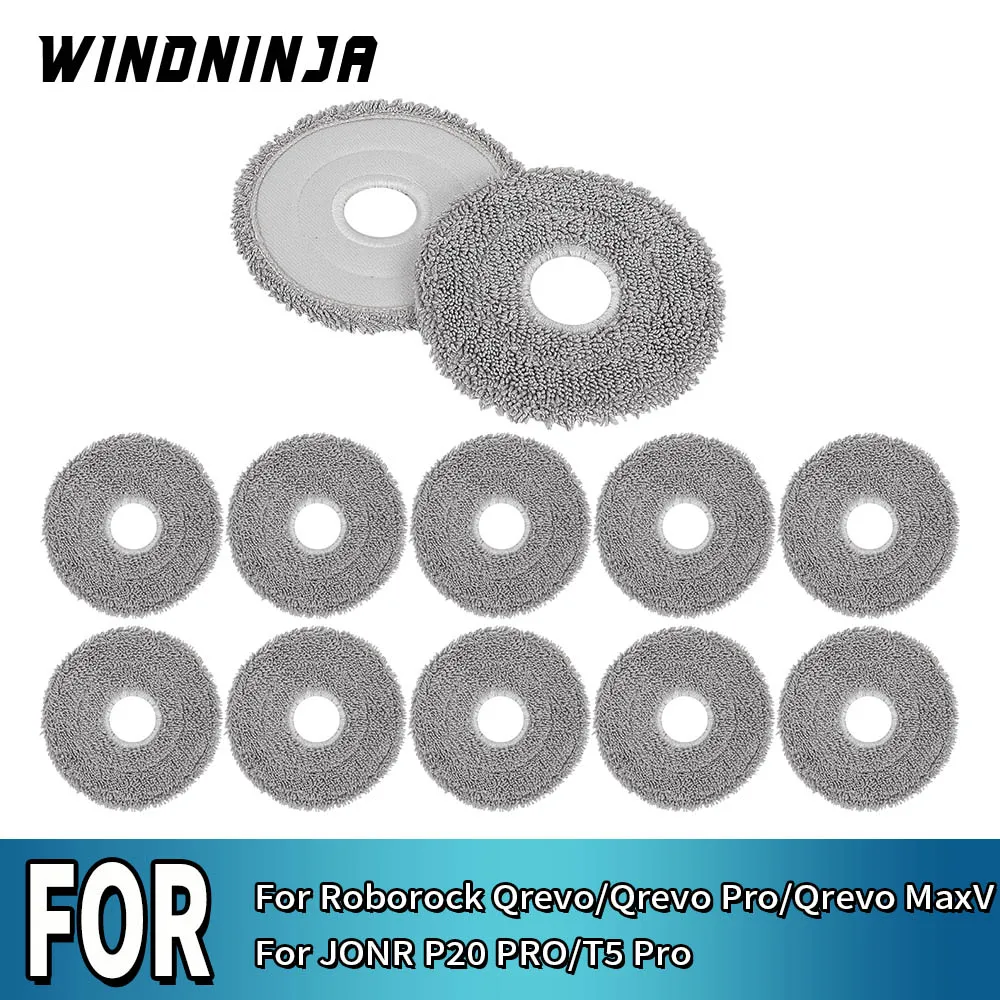 Replacement Mop Cloth For Roborock Qrevo/Qrevo Pro/Qrevo MaxV For JONR P20 PRO/T5 Pro Mop Pad Cloth Robot Vacuum Parts