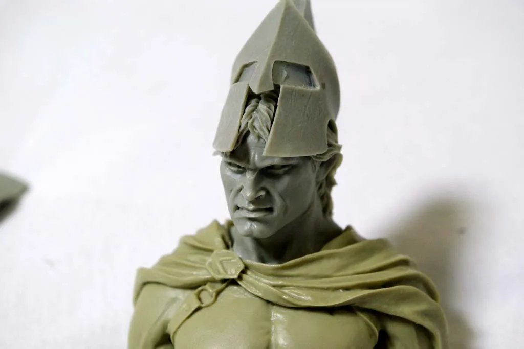 Resin model kit Spartan Warrior Collectible Unassembled Sculpture for Hobbyists
