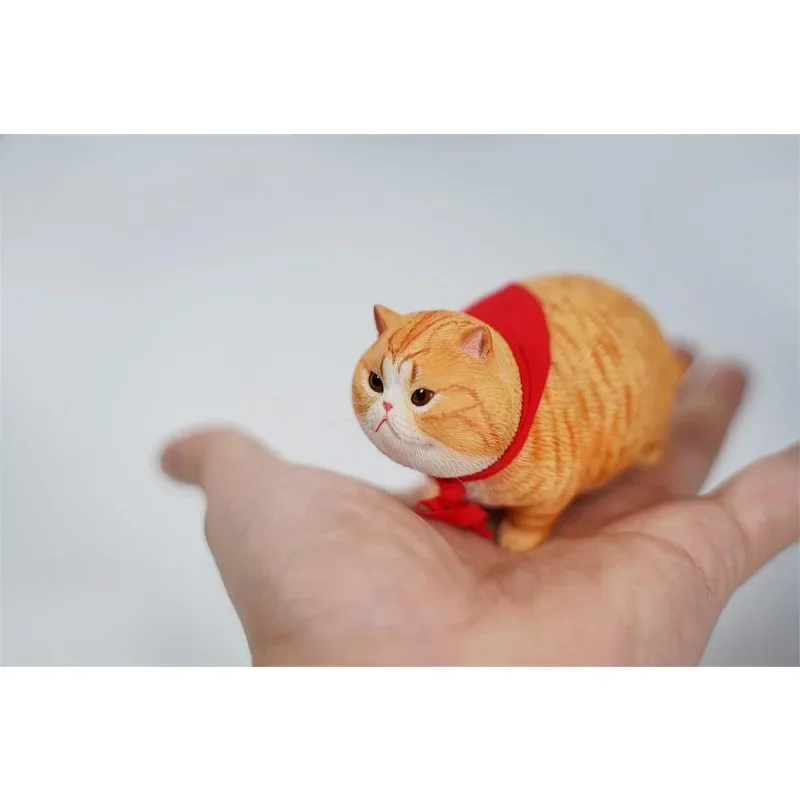 JXK Scala 1/6 Arancione Gatto Gatto Modello Carino Giocattoli Per Animali Domestici Modello In Resina di Simulazione per Figure da 12 pollici Giocattolo Alla Moda Desktop Da Collezione