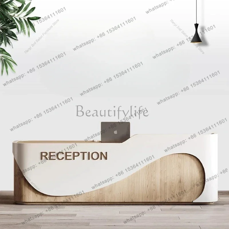 Factory Direct Sales Simple Modern Reception Desks Nordic Luxury Originality Beauty Salon Outfit Shop Salon Furniture Mostrador
