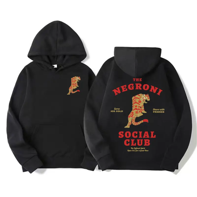 

The Negroni Social Club Meme Hoodie Men Clothing Aesthetic Vintage Sweatshirt Oversized Cozy Pullovers Hoodies Unisex Streetwear