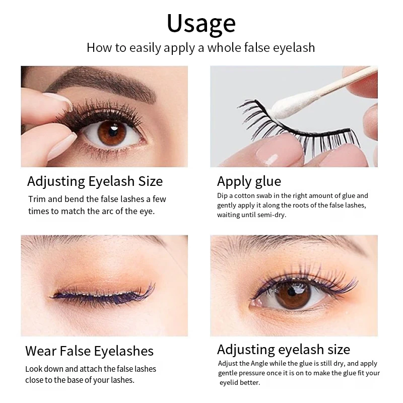 Waterproof Tool Makeup Tools Accessories Eyelash Glue New Strong False Eyelash Lash Glue Adhesive 7g, Dark or Clear maquillaje