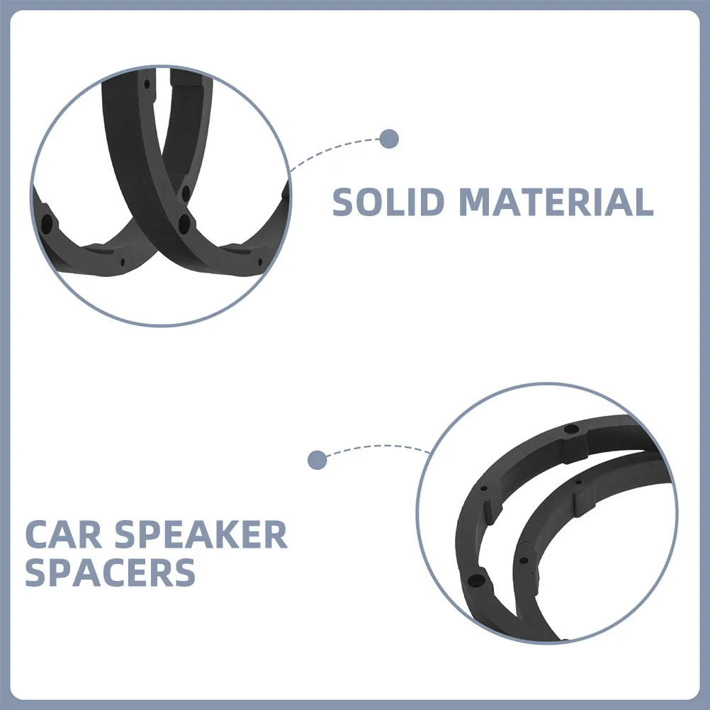 4 pçs 6.5 Polegada anéis espaçadores de alto-falante do carro ajuste universal vibração reduzida melhorada qualidade de som empilhável adaptador junta