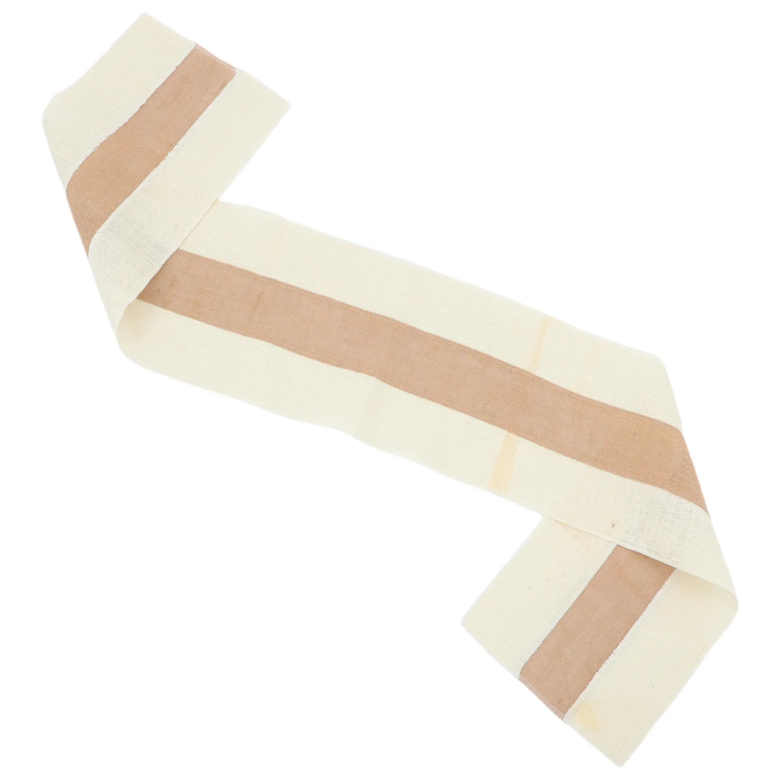 

Linen Natural Table Runner Rustic Two Color Splicing Brown White Farmhouse Burlap Jute Wedding Festival Dining Table Runner