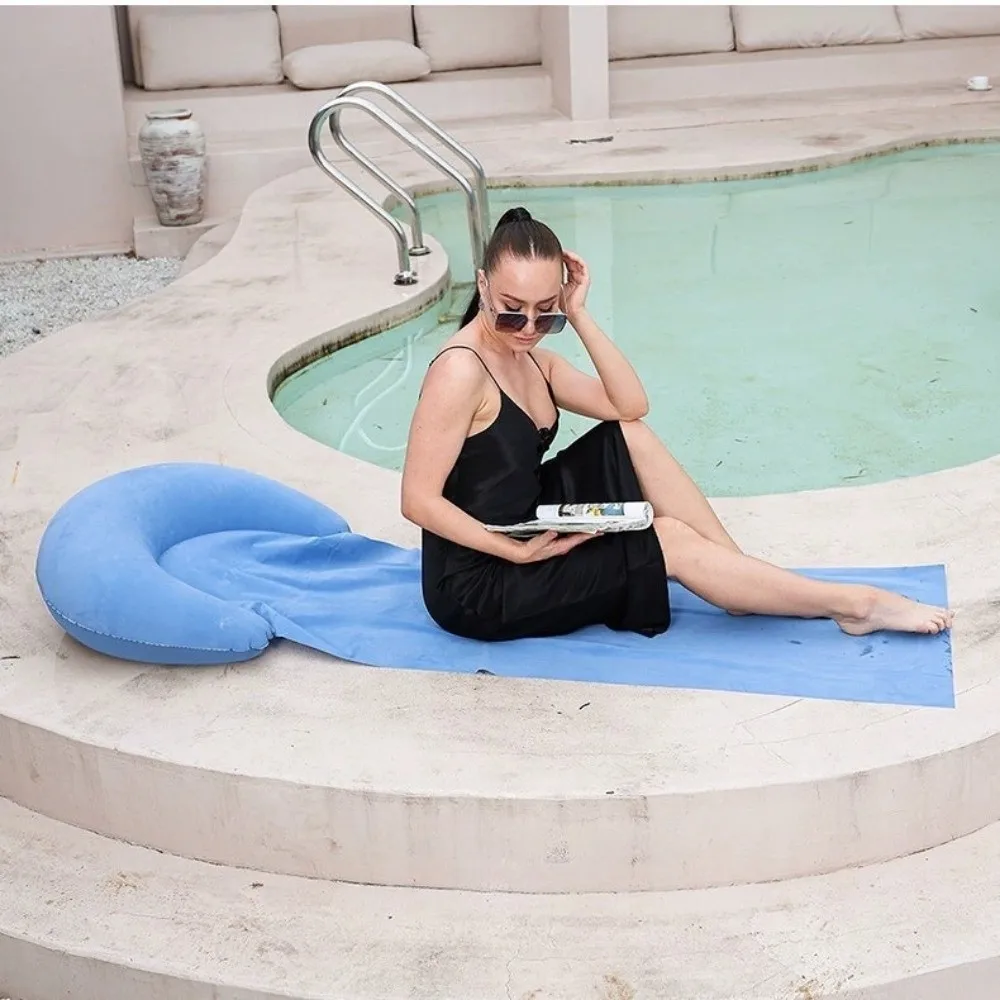 

Надувной пляжный коврик из ПВХ, портативный, влагостойкий, складной, удобный, для сна на траве, для путешествий