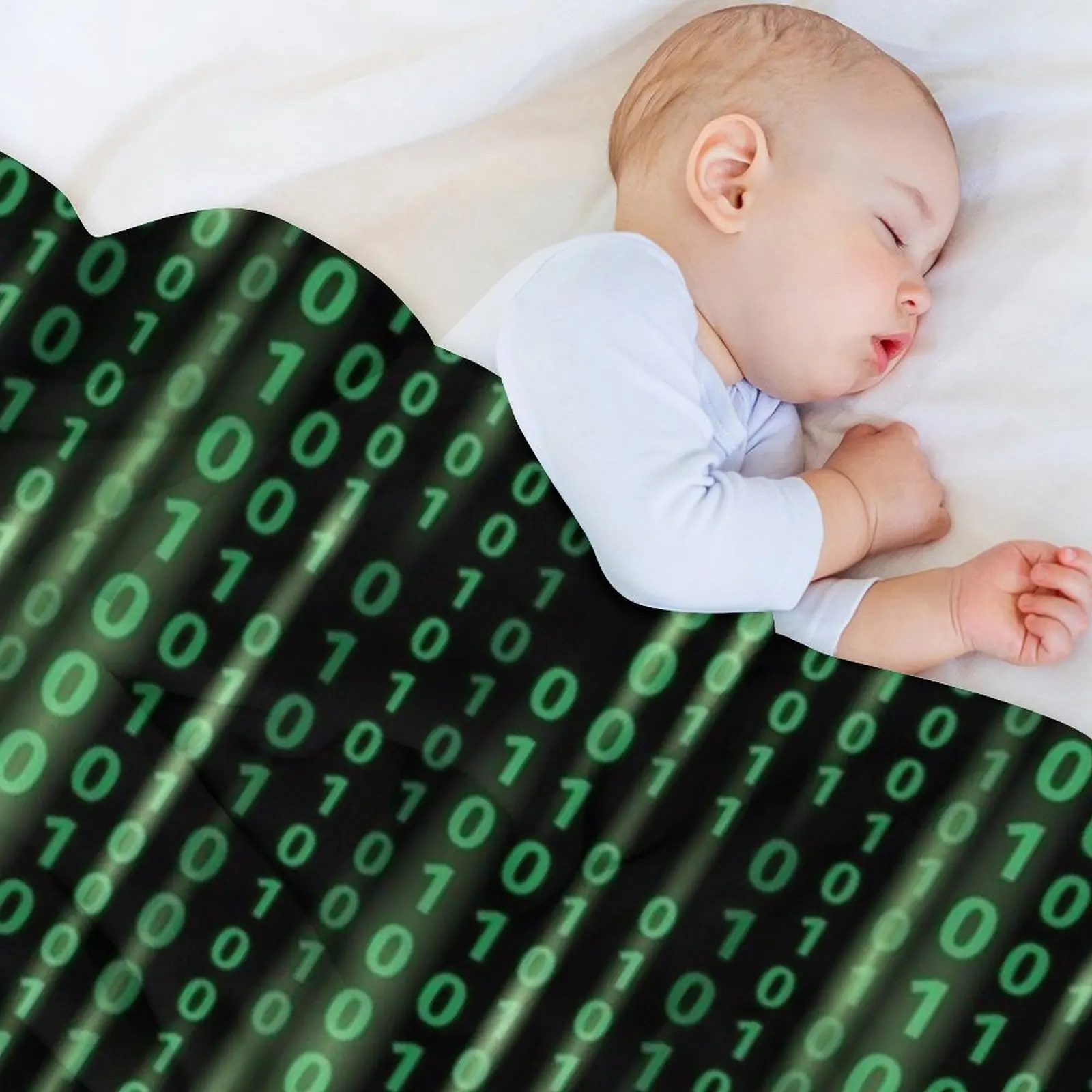 رمز ثنائي خلفية رمز مصفوفة رمي بطانية السرير المألوف لطيف منقوشة الزخارف أغطية السرير البطانيات #5