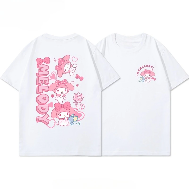 

MINISO Melody Printed tshirt Street Women's Large Size T-shirt Summer Loose Casual Versatile Short Sleeve tee Printed top