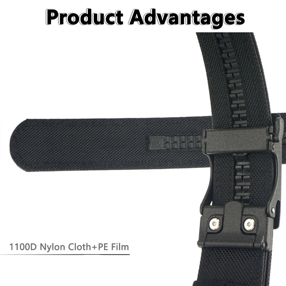 TUSHI Neuer Militärgürtel für Männer, stabiler Nylon-Metall-Automatikschnalle, Polizei-Gürtel, taktischer Outdoor-Gürtel, IPSC-Zubehör – Detail 9