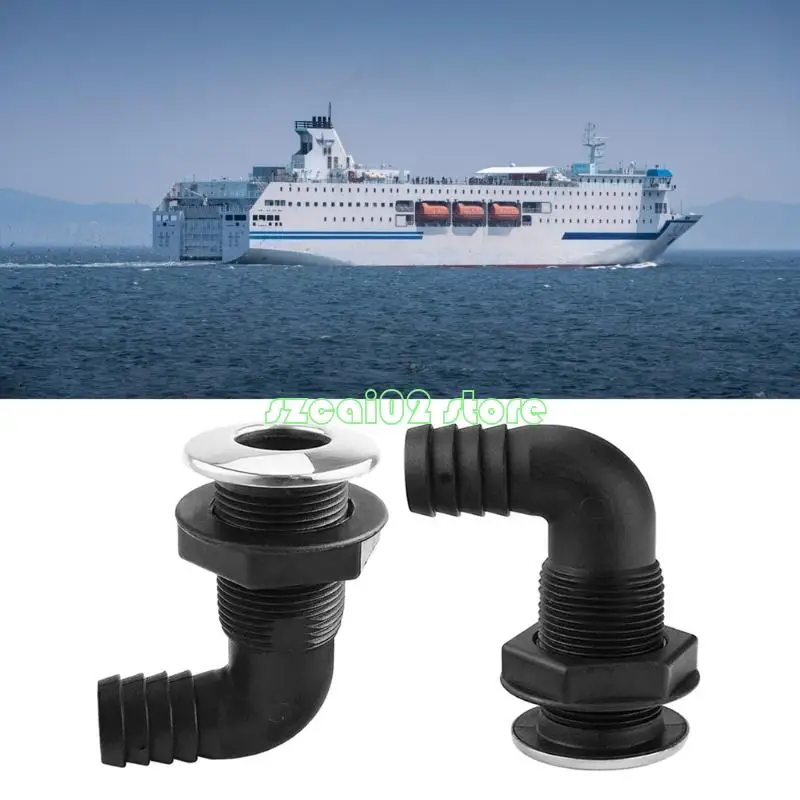400B Flexible Design Corrosion Resistant ABS Plastic Marine Grade 3/4 Inch Bilge Drain Outlet Nylon Bend For Long Term Use