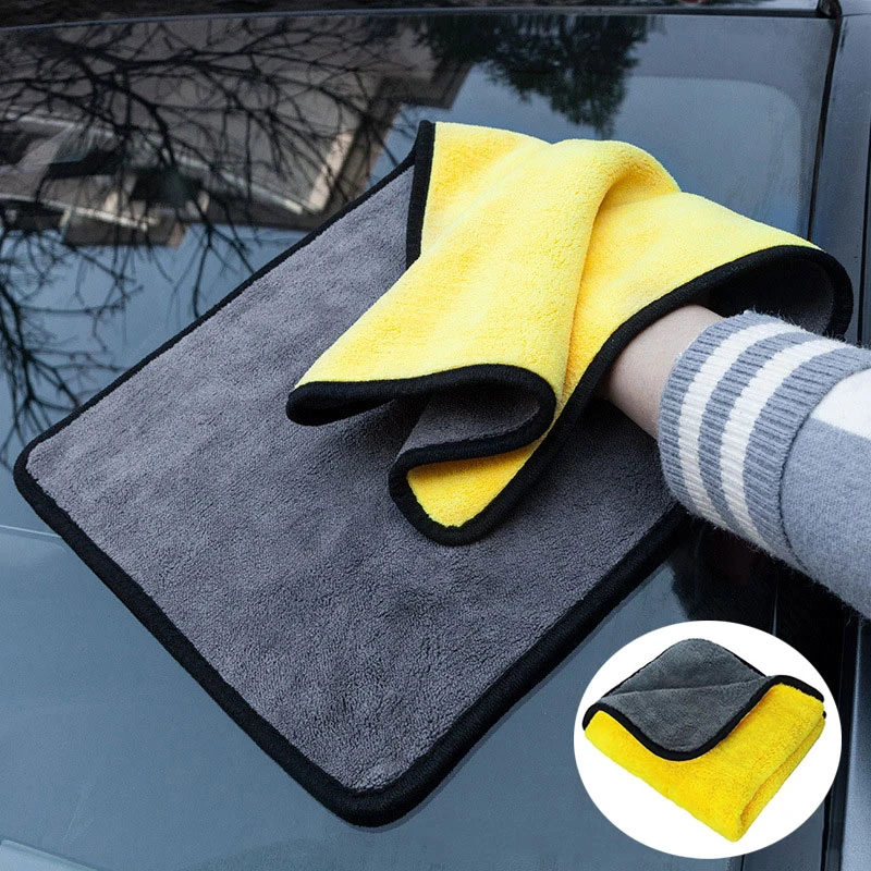 Extra Thick Car Microfiber Drying Towel Absorbent Car Wash Towels Reusable-Microfiber Cleaning Cloth Dust Cloths