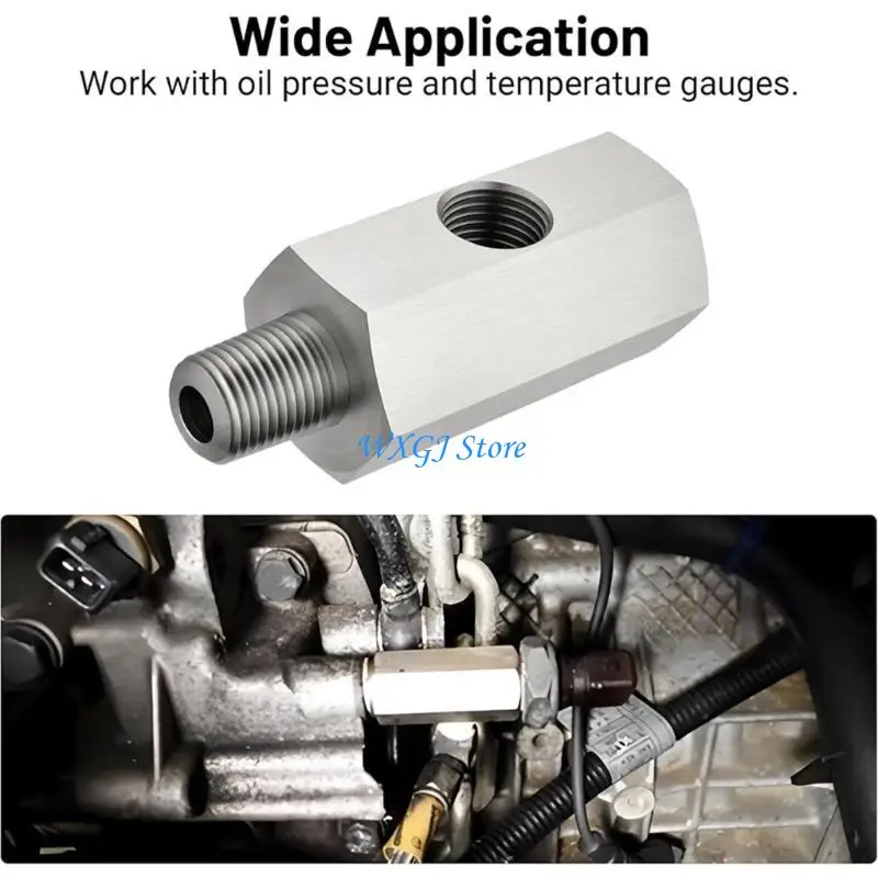37JE Oil Pressure Sensors Adapter M10X1.0 Thread Stainless Steel NPT Port for Vehicle