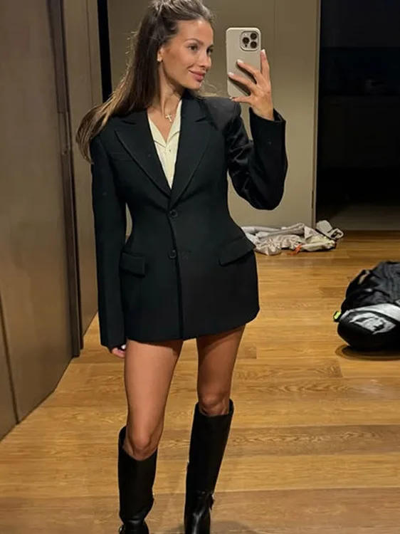 

Faion Повседневное облегающее длинное пальто с одной пуговицей на талии, однотонное женское пальто из полиэфирного волокна