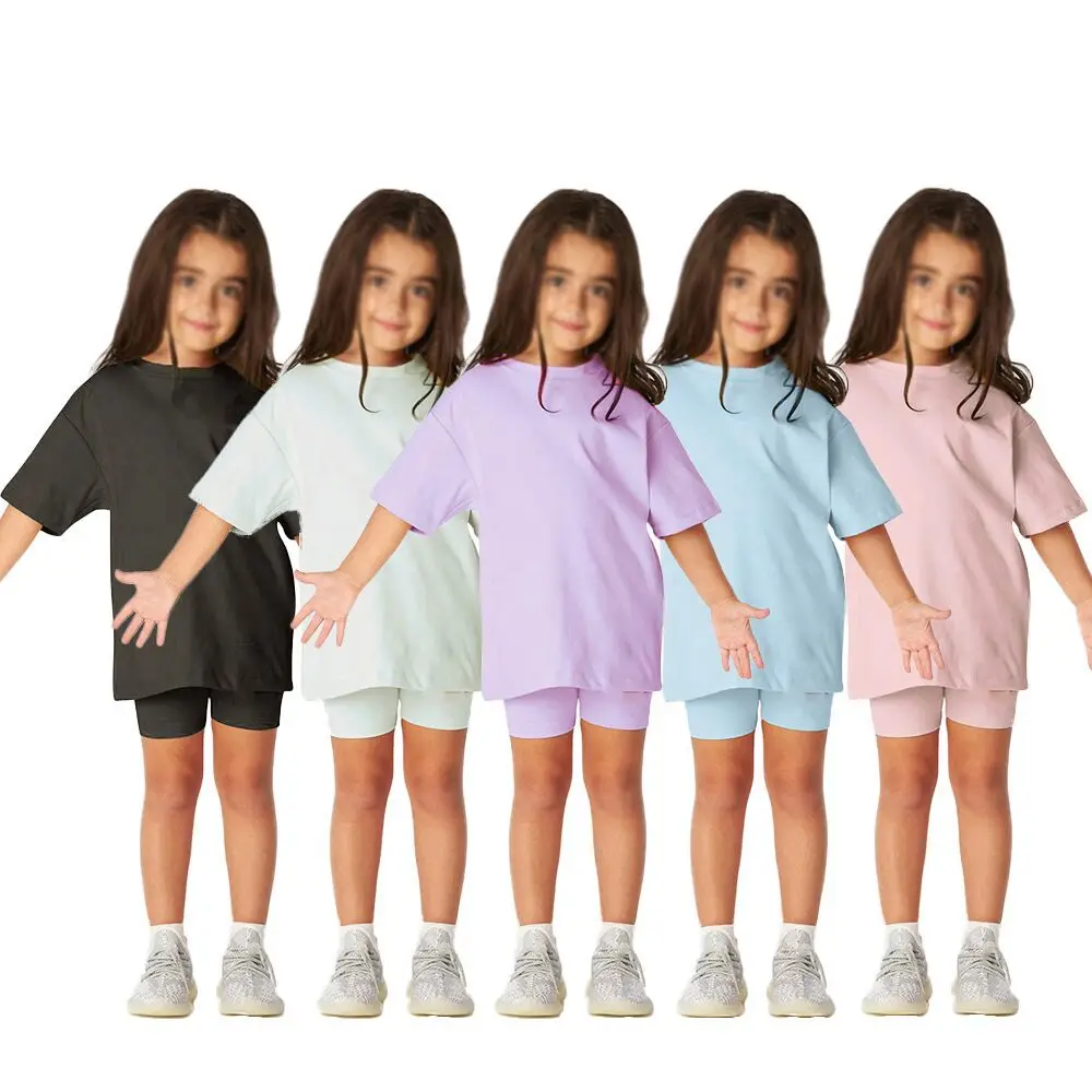 

Summer Tracksuit Children's Clothing Sets Suit for Girls Short Sleeve Top+Shorts Boys Costume Kids Outfits Sportswear 1-12Years