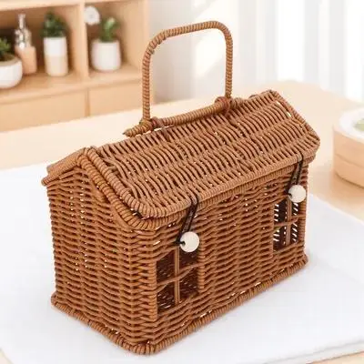 

1pcs Woven Gift Shaped For Flowers Fruits Chocolates Easter Wedding Birthday Holiday Portable Handheld Storage