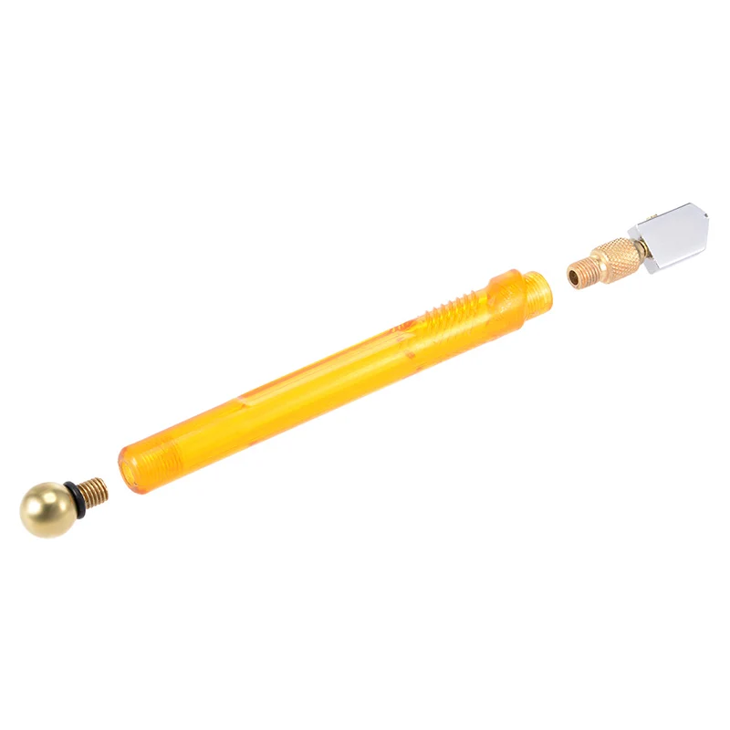 6mm-12mm cortador de vidro cortador de diamante cabeça lâmina de aço ferramenta de corte lápis estilo alimentação de óleo alça de plástico 180mm manual ferramenta