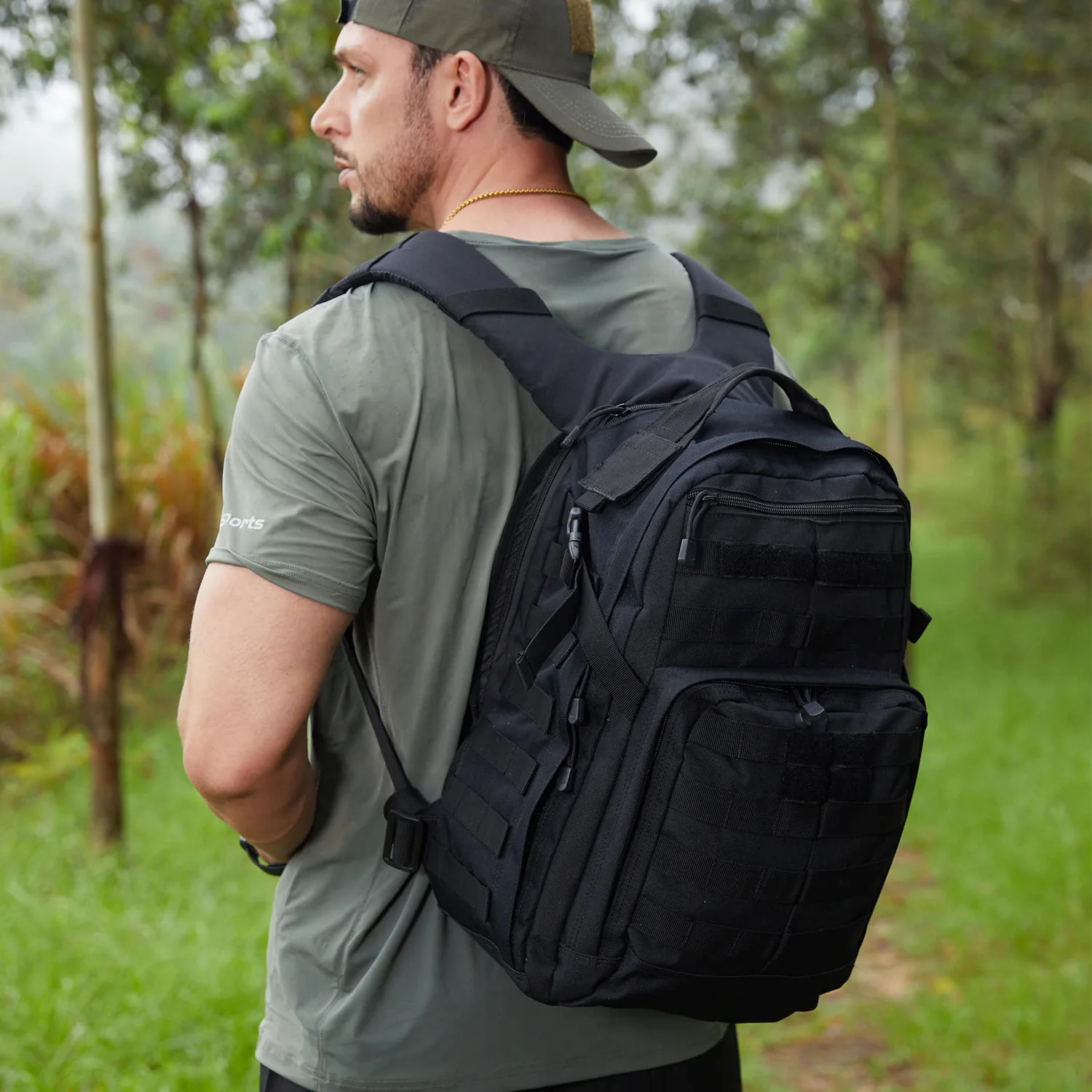 25L Military Tactical Backpack Men Waterproof Assault Pack Molle Bug Out Bag for Hiking Camping Trekking Hunting Outdoor