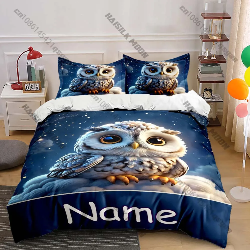 

Anime Cartoon Cartoon Cute Owl Kids Girls Duvet Cover Cute Bed Quilt Cover Pillowcase Children's Birthday Gift Bedroom Decor