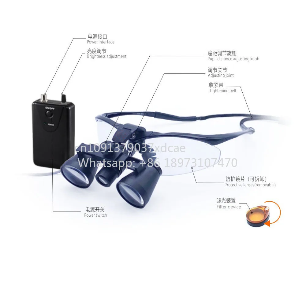 2026 New 2.5X~3.5X All-in-One Electric Illuminating Loupe For Amplification And Illumination