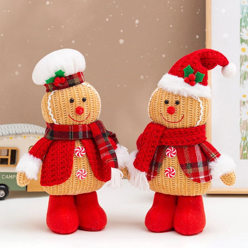 Christmas Gingerbread Man Doll Creative Doll Ornaments Xmas Party Decorations Scene Decoration Hotel Mall Props