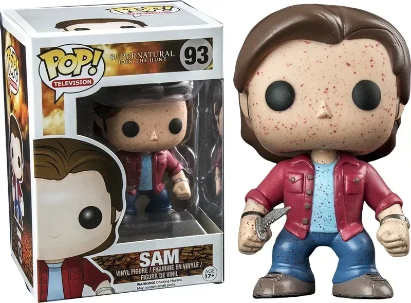 Funko POP Supernatural Únete a la Caza Sam 93 #   Dean 94 Hot Topic Castiel 95 #   Crowley 200 #   Muñecas Coleccionables de Vinilo