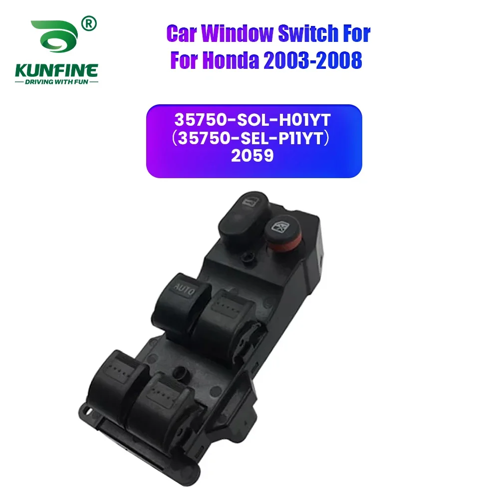 

Car Window Switch Button Front Left Power Master Control For Honda 2007-2008 Part NO. 35750-SOL-H01YT (35750-SEL-P11YT) 2059
