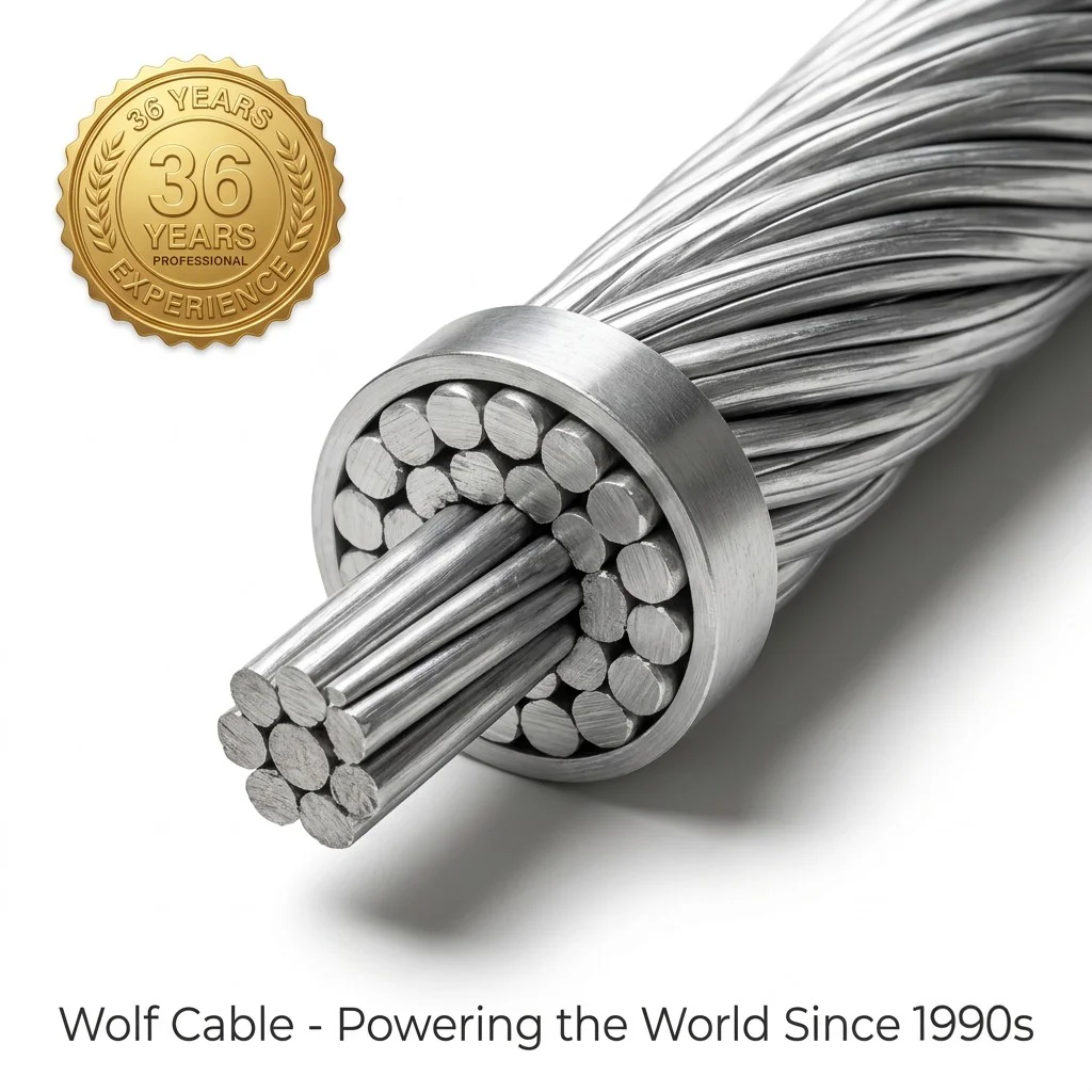 Bare ACSR (Aluminium Conductor Steel Reinforced) ASTM B232 BS 215 AWG Stranded Wire for 35kV-400kV Power Transmission Line