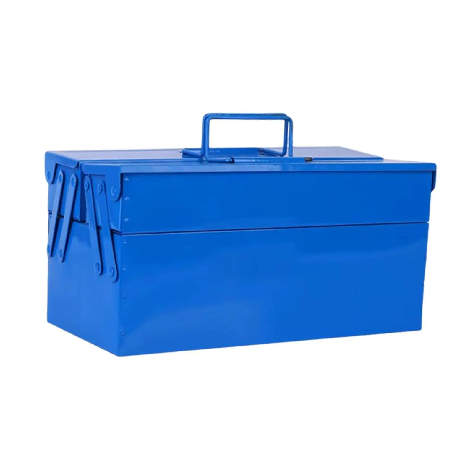 Metal Tool Box Multifunction Household Container Heavy Duty Organization with Handle Carrying Case Double Layer Tool Storage Box