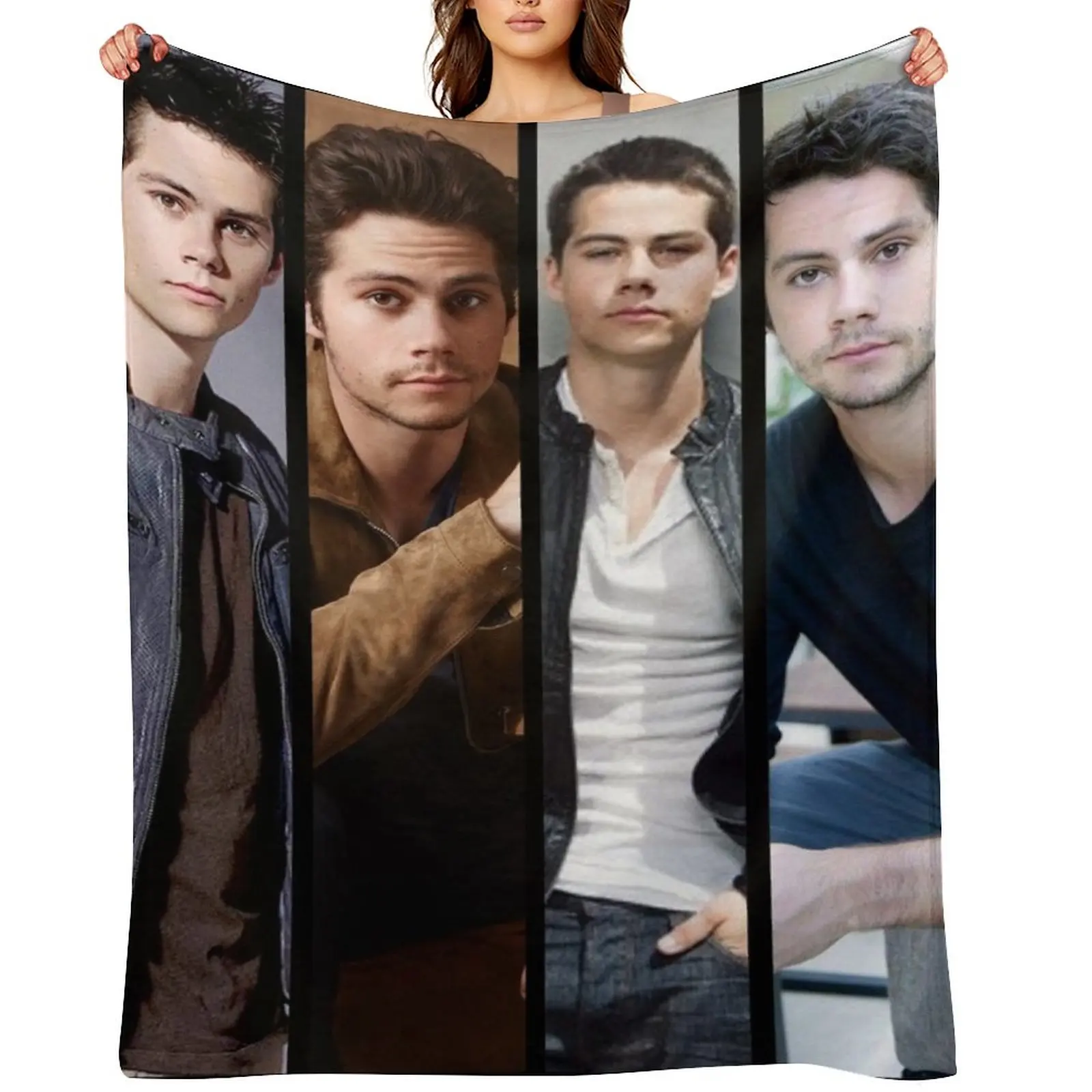 

Dylan Obrien Vertical Collage Throw Blanket Sofa Travel halloween Extra Large Throw Blankets