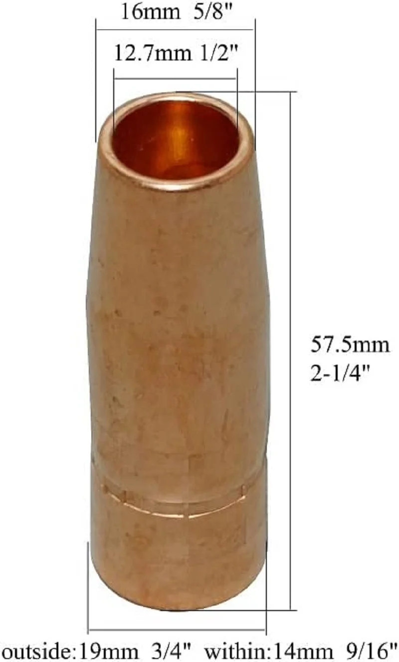 Riverweld MiG เชื่อมชุดปืนปลายสัมผัส030 "11-35หัวฉีดแก๊สรูปกรวย21-50 (1/2") ตัวกระจายก๊าซ35-50สำหรับ Lincoln Magnum 100L