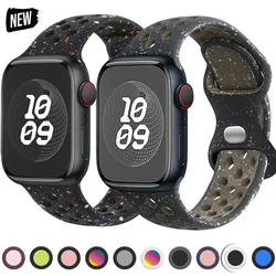 Original Silicone Strap For Apple Watch band 45mm 44mm 41mm 40mm 38 42 49MM Sports correa bracelet iWatch Series 9 SE 8 7 6 5 4