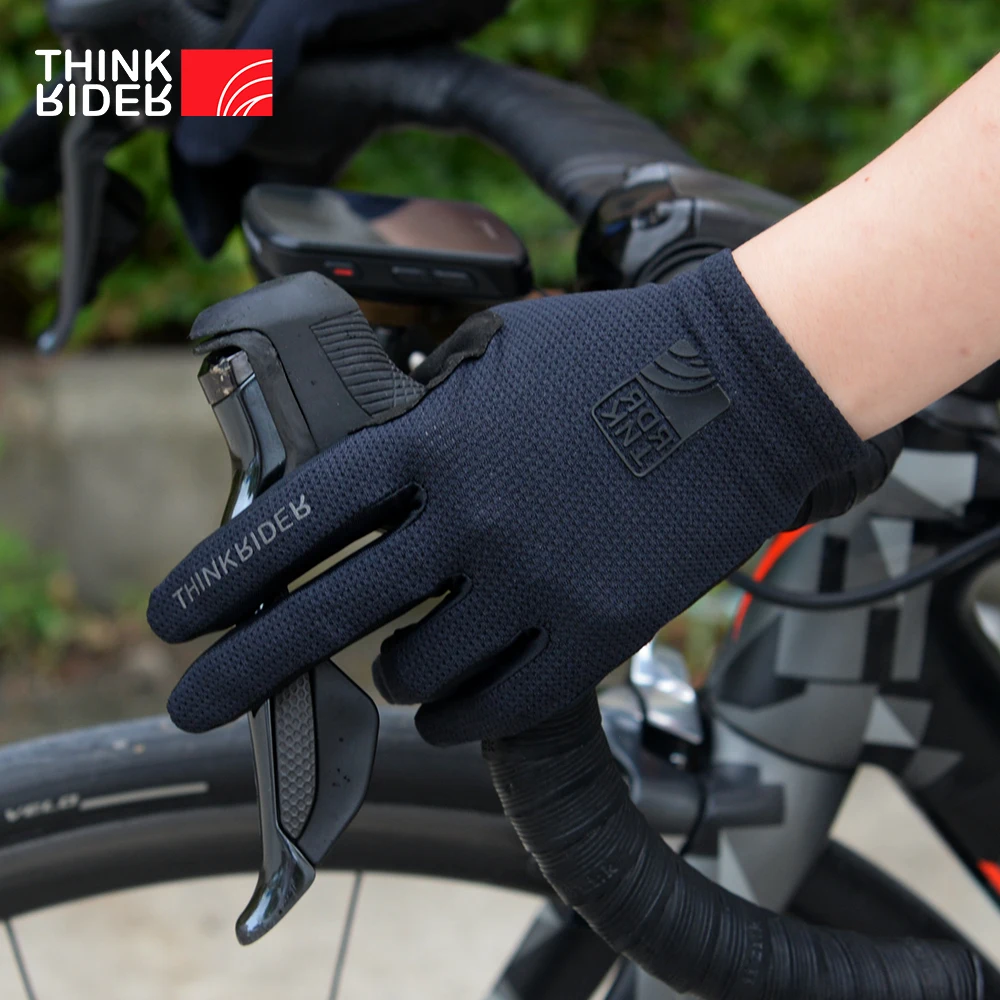 ThinkRider Cycling Gloves Long Full Fingers Sports Touch Screen Sports Women Men Summer long finger gloves MTB Road Riding
