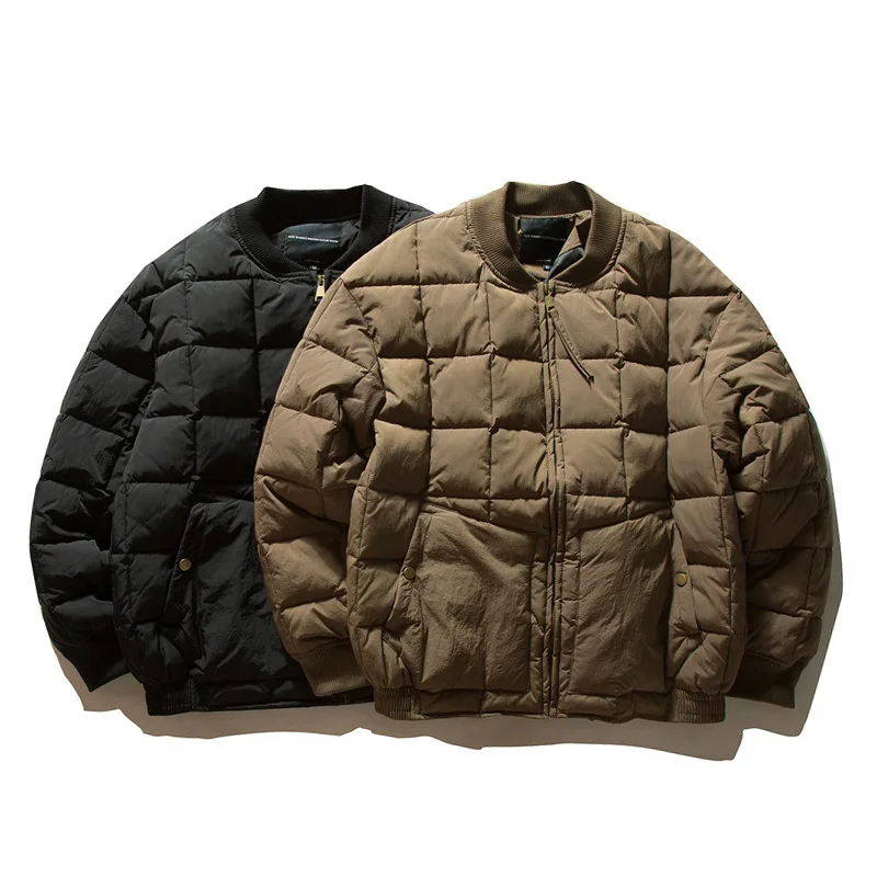 

Зимняя мужская куртка, японская корейская уличная одежда, модная свободная повседневная винтажная парка-карго, куртка-парка, верхняя одежда, мужское стеганое хлопковое пальто