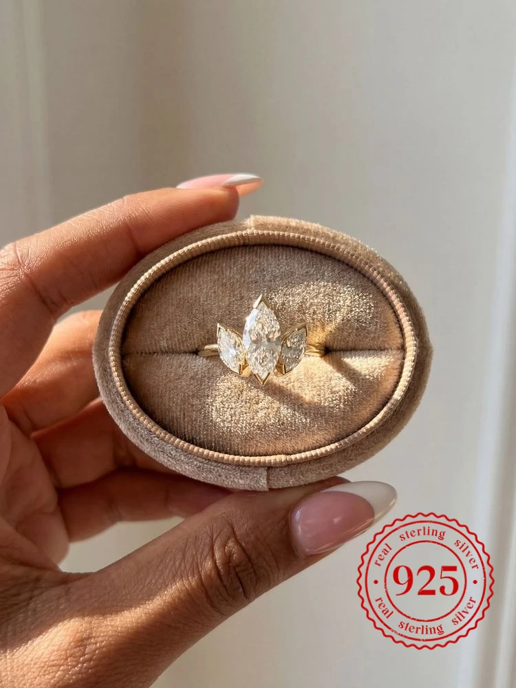 

Классическое простое кольцо из стерлингового серебра 925 пробы с цирконием для женщин, на годовщину, свадьбу, роскошное ювелирное изделие высокого качества