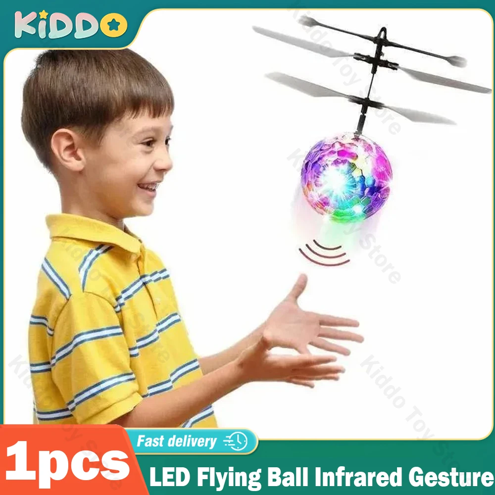 

LED Flying Ball Infrared Induction Aircraft Gesture Control Toys Luminous Flight Balls Electronic Colorful Light Mini Helicopter