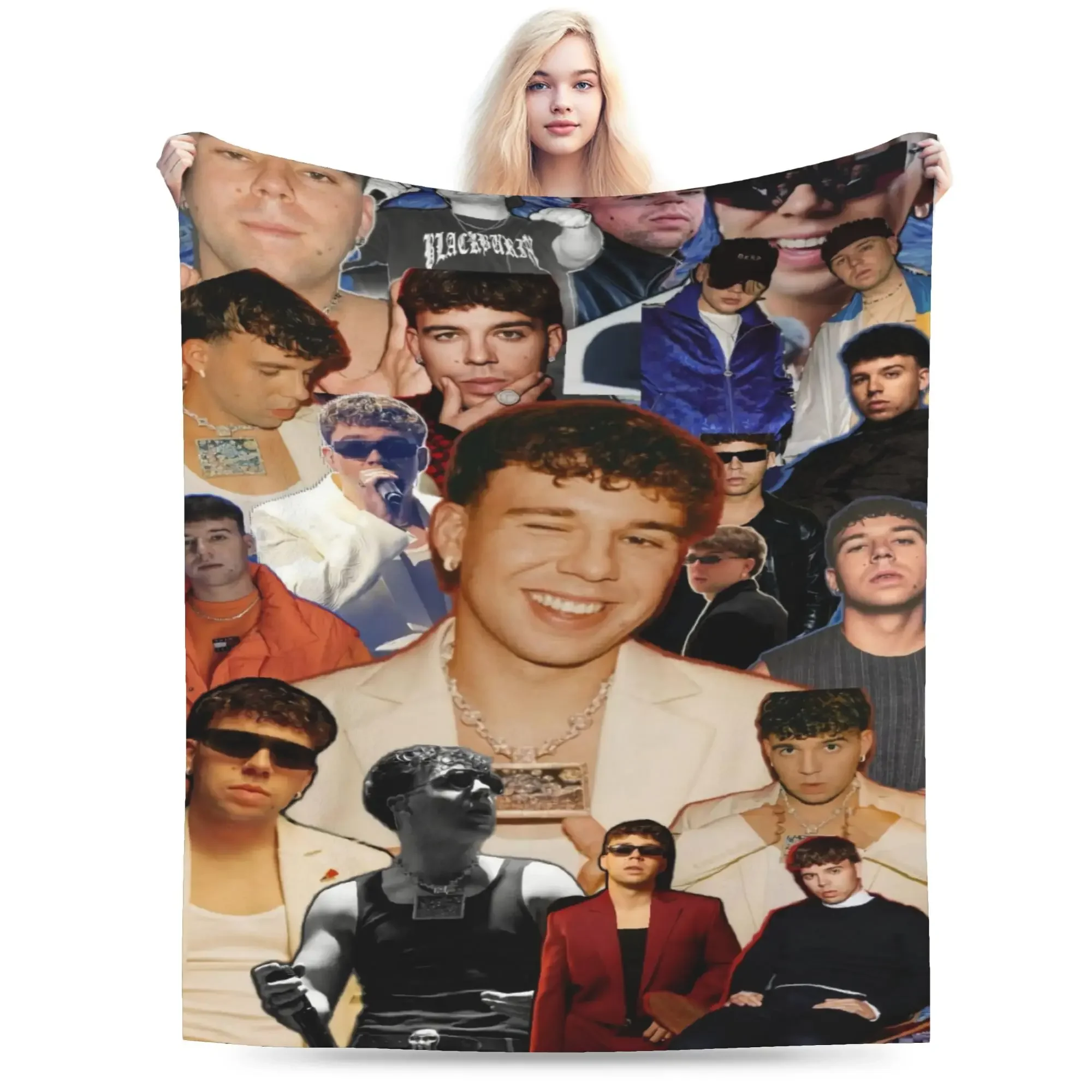 

Rapper Quevedo Graphic Blanket Soft Warm Flannel Throw for Home Decor Bedspread or Gift Custom Quality Design